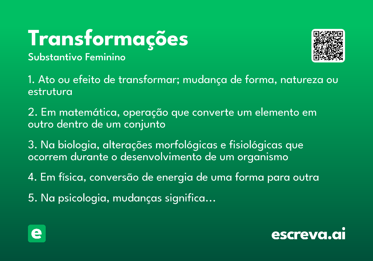 transformações