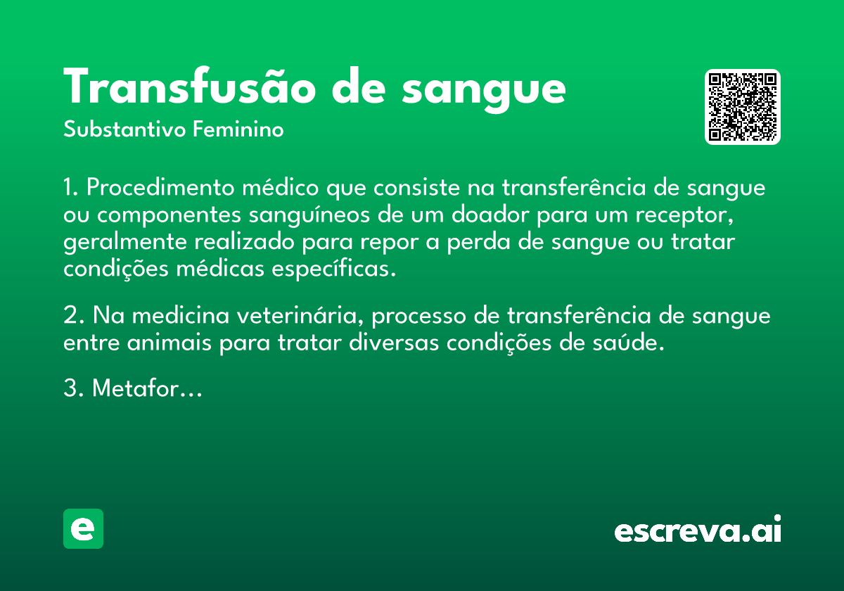 transfusão de sangue