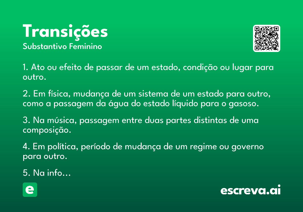 transições