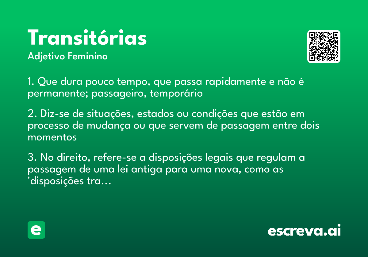 transitórias
