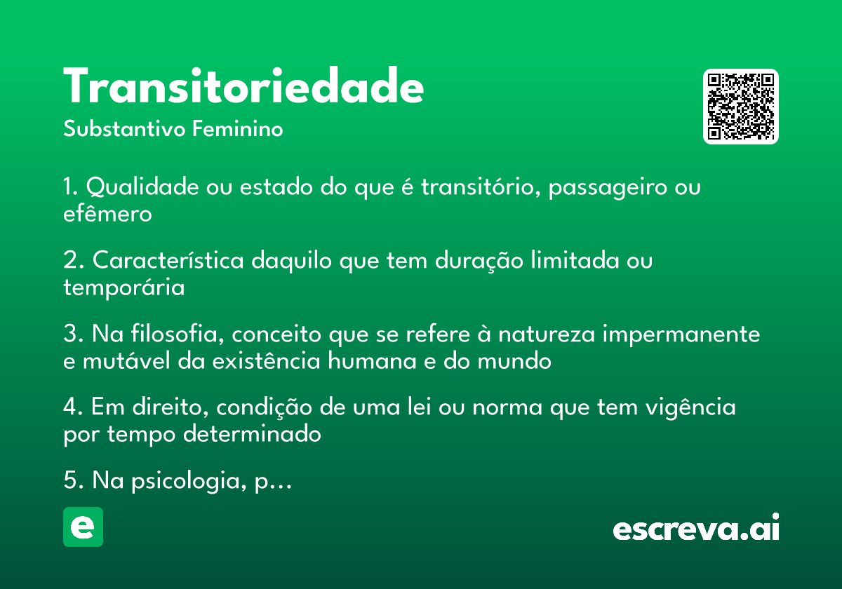 transitoriedade