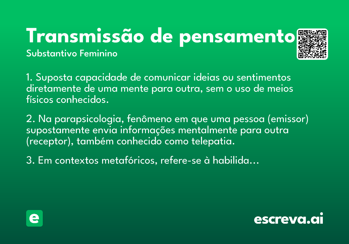 transmissão de pensamento