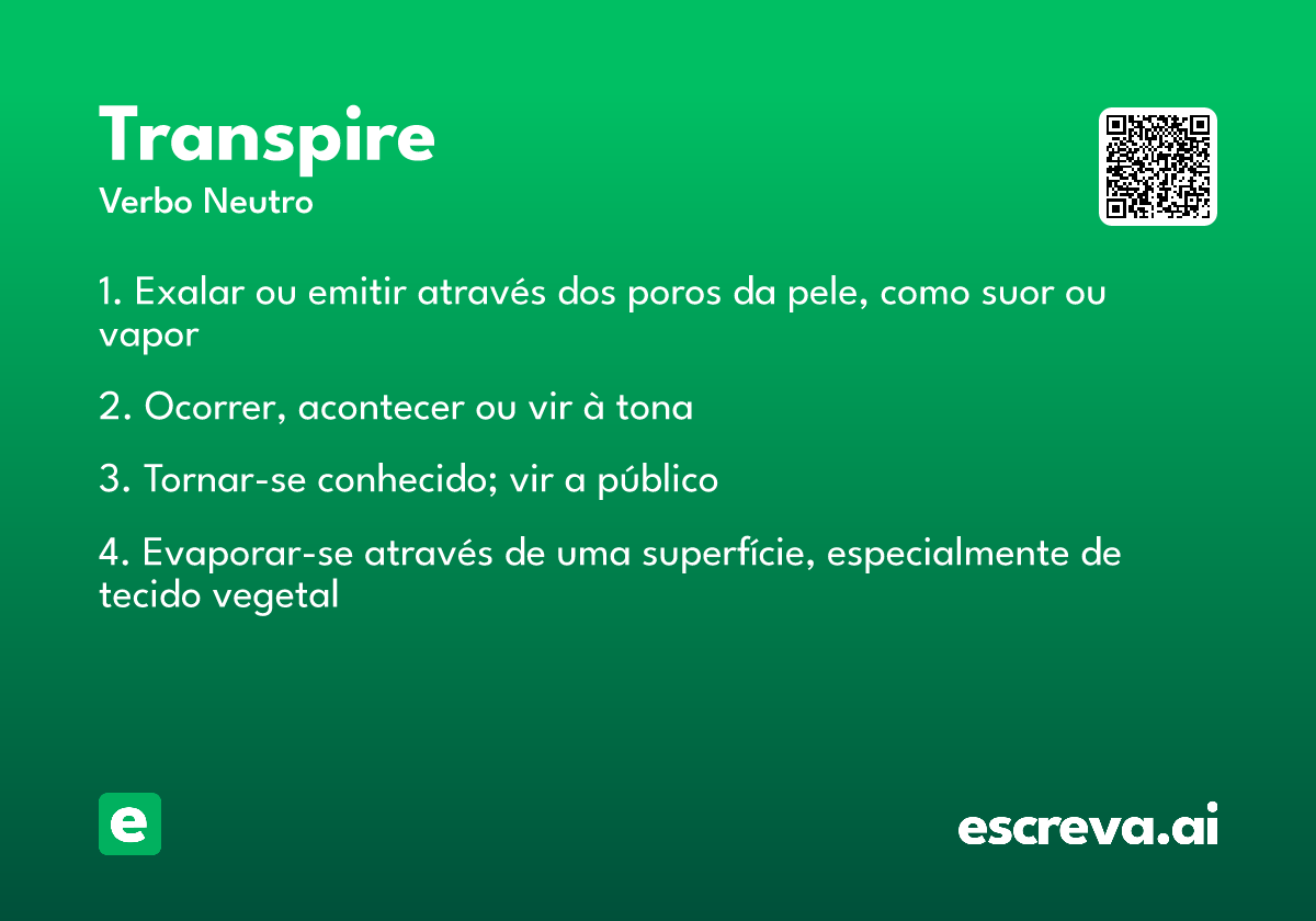 transpire