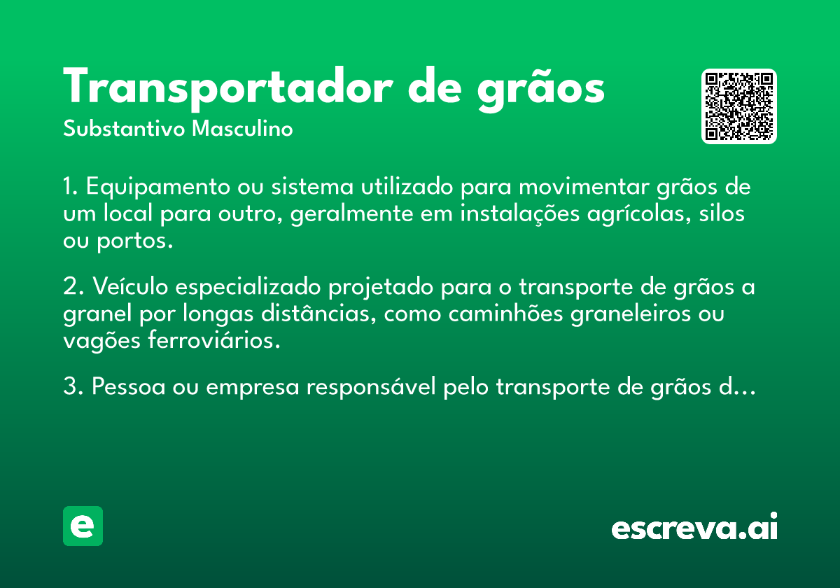 transportador de grãos