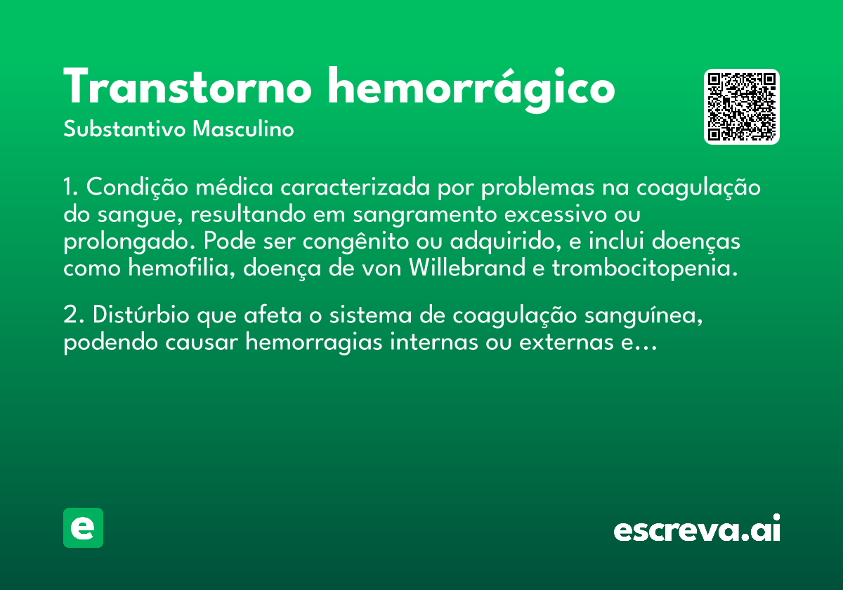 transtorno hemorrágico