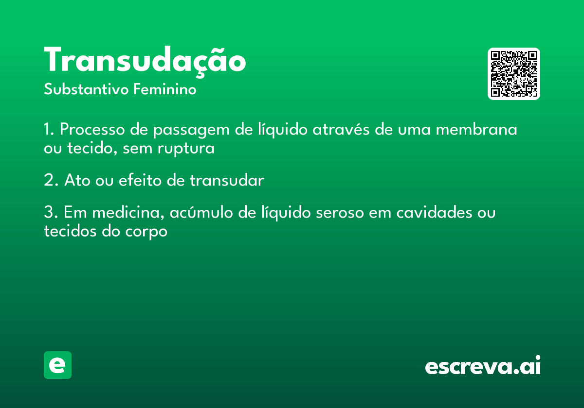 transudação