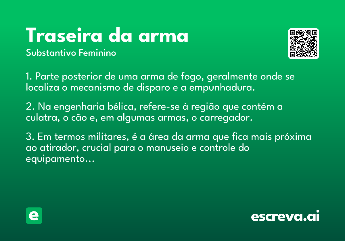 traseira da arma