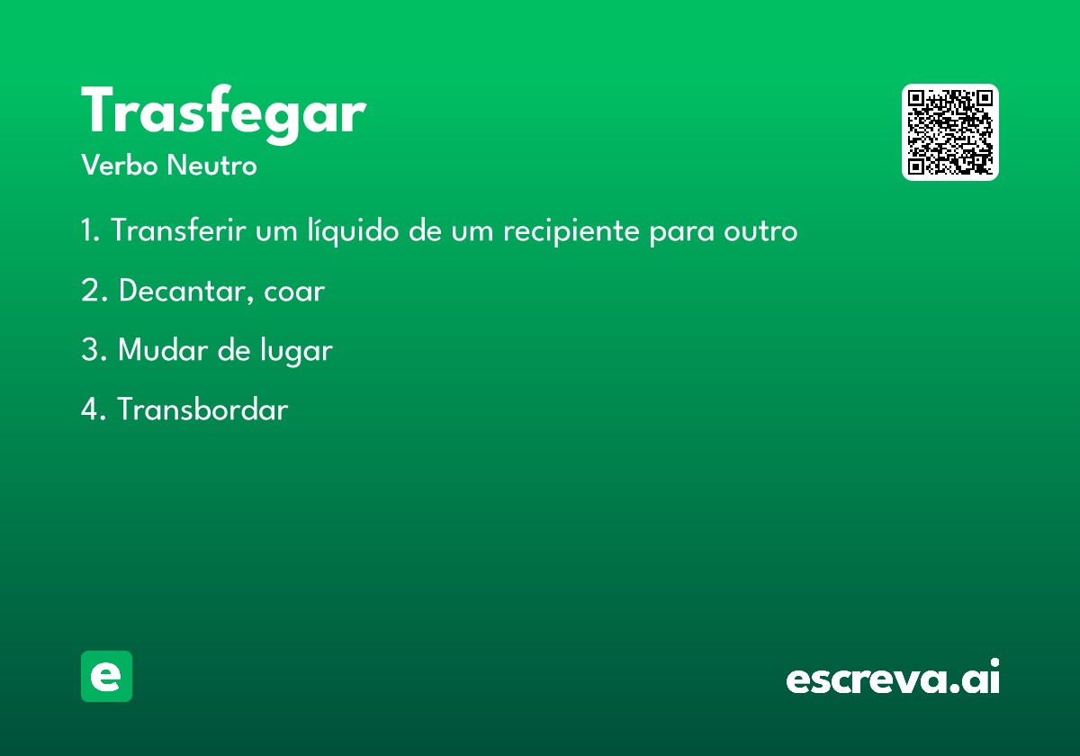 trasfegar