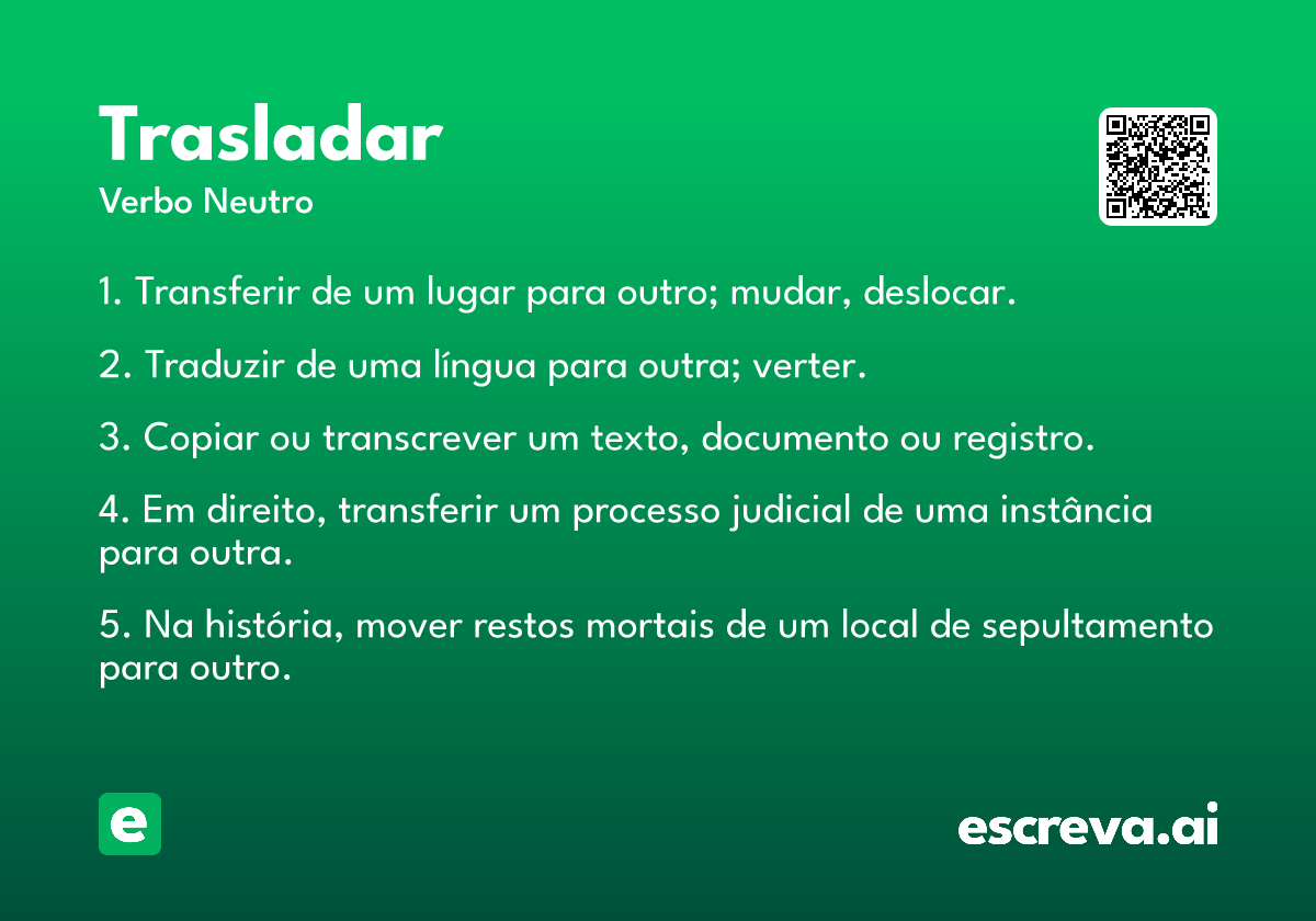 trasladar