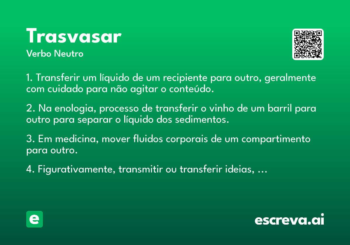 trasvasar