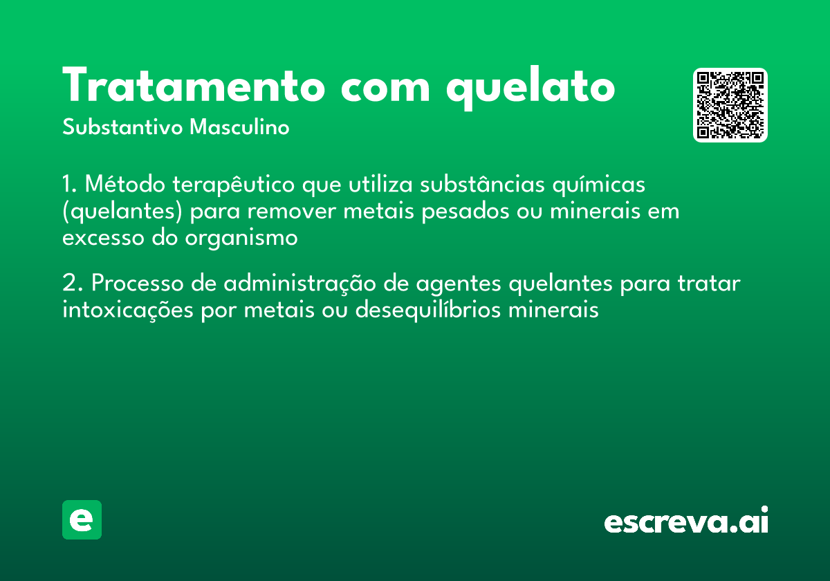 tratamento com quelato