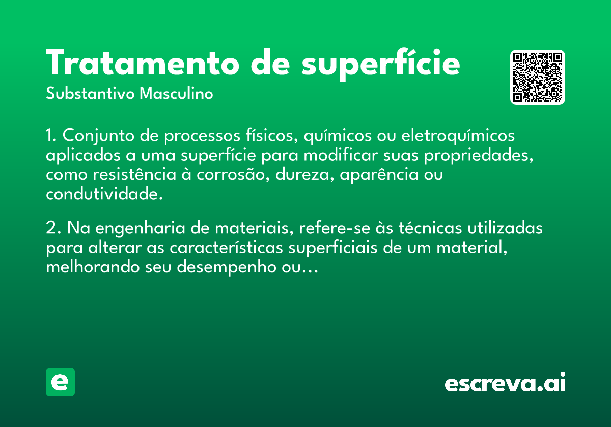 tratamento de superfície