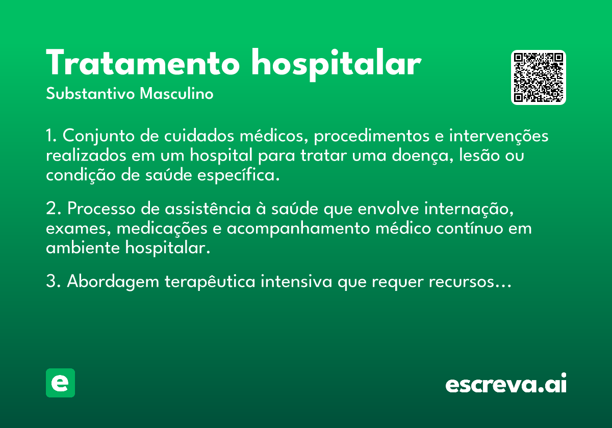 tratamento hospitalar