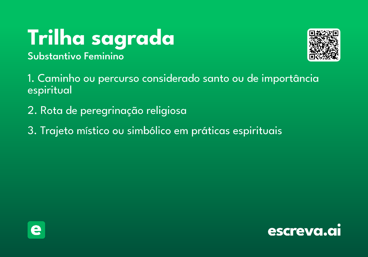 trilha sagrada