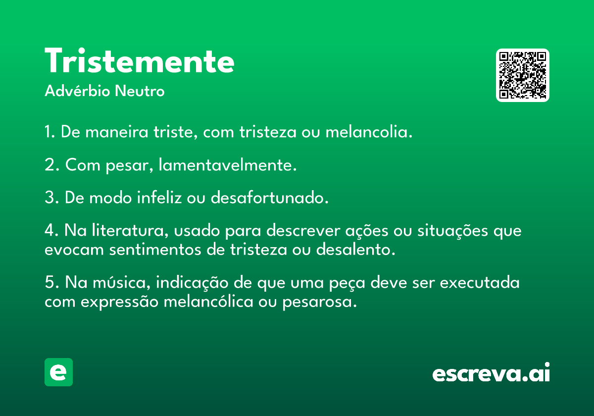 tristemente