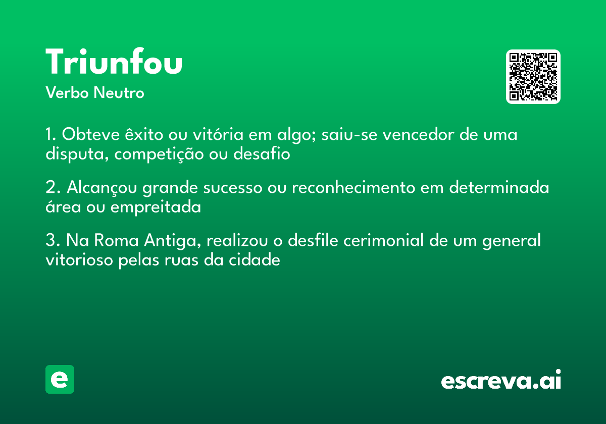 triunfou