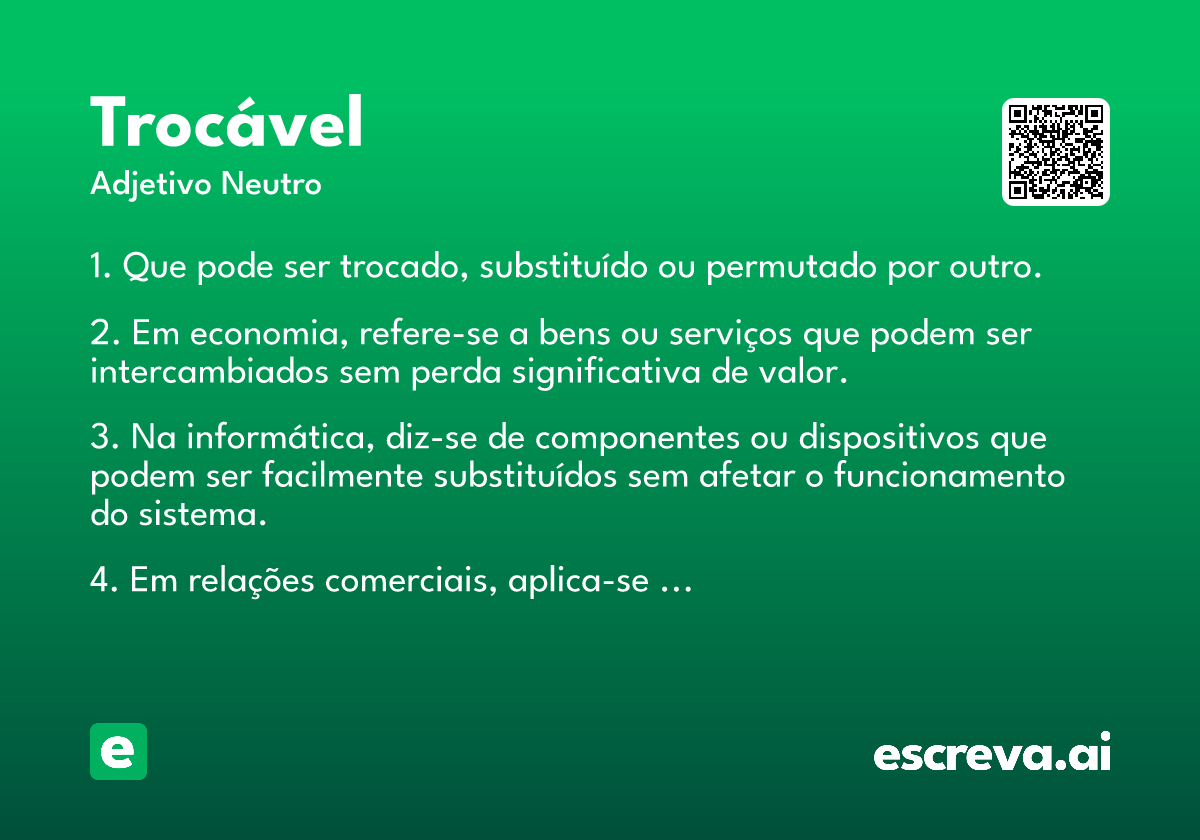 trocável