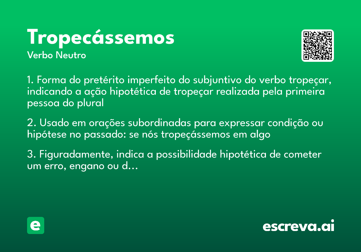 tropecássemos