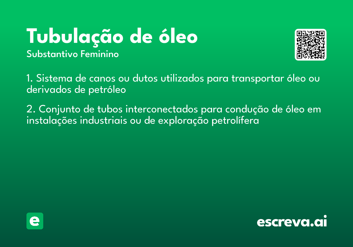 tubulação de óleo