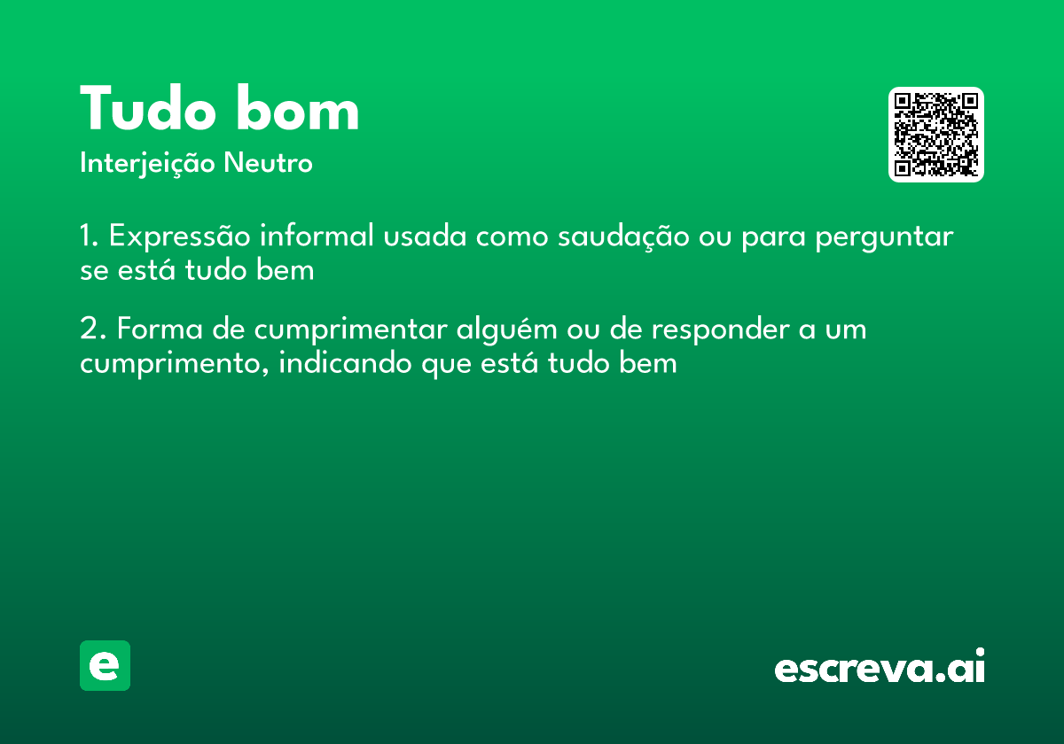 tudo bom