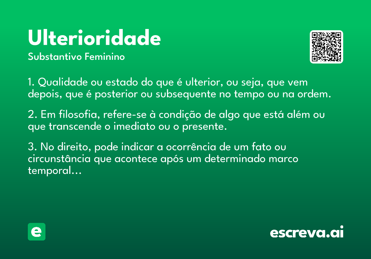 ulterioridade