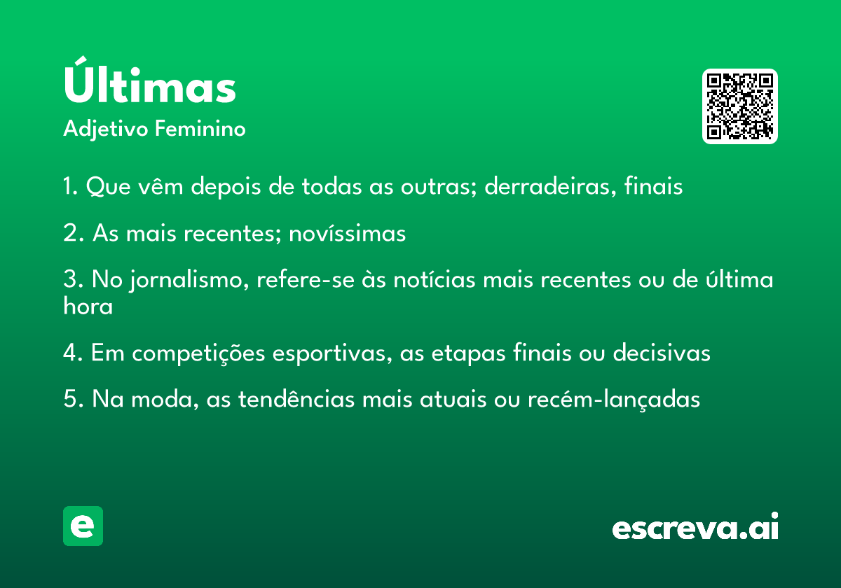 últimas