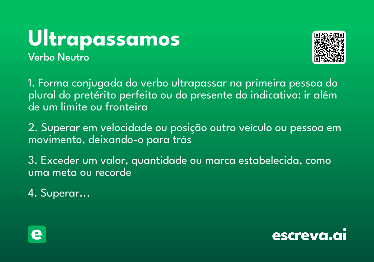 ultrapassamos
