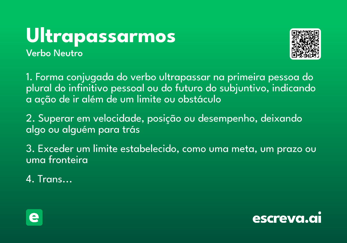 ultrapassarmos