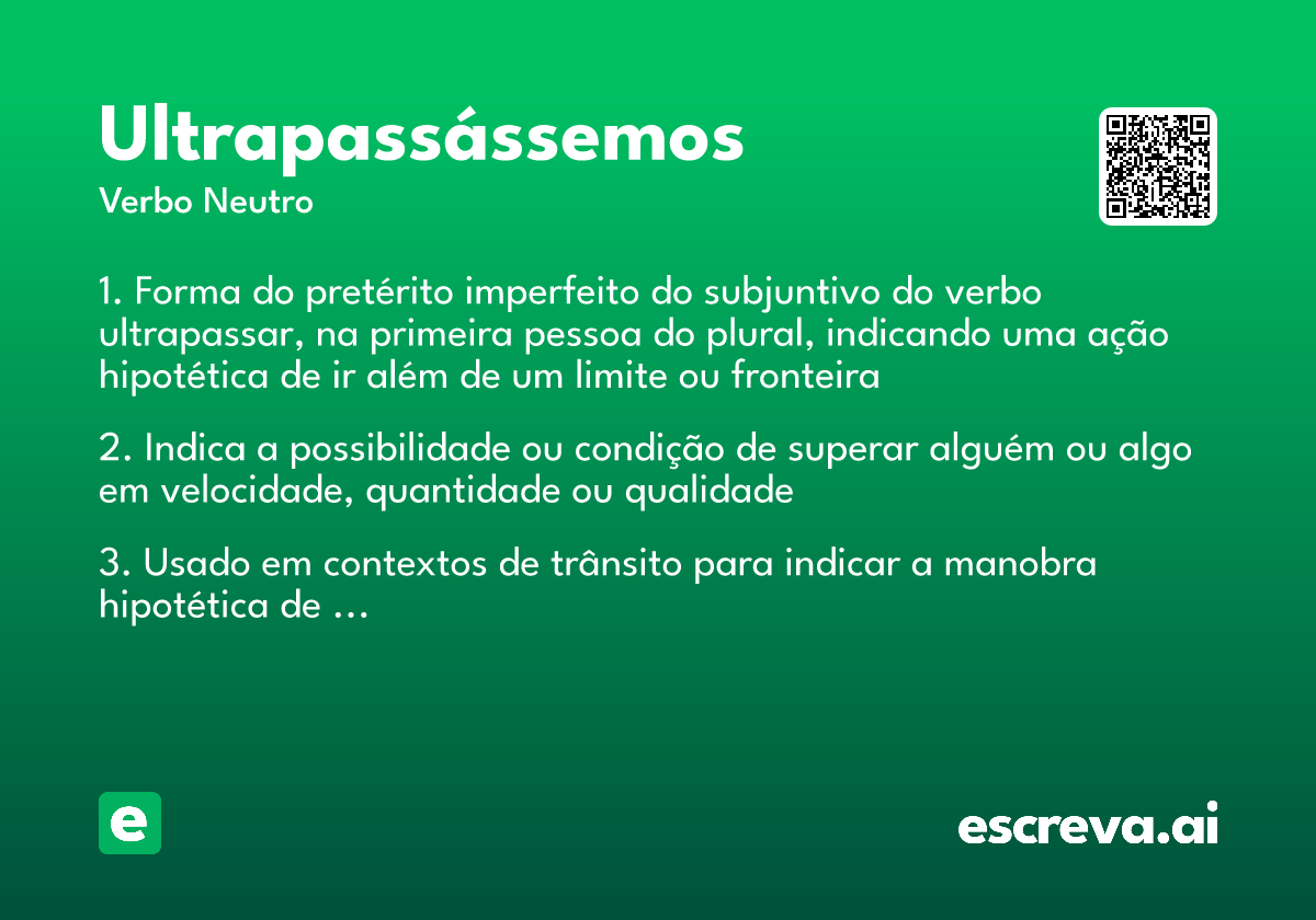 ultrapassássemos