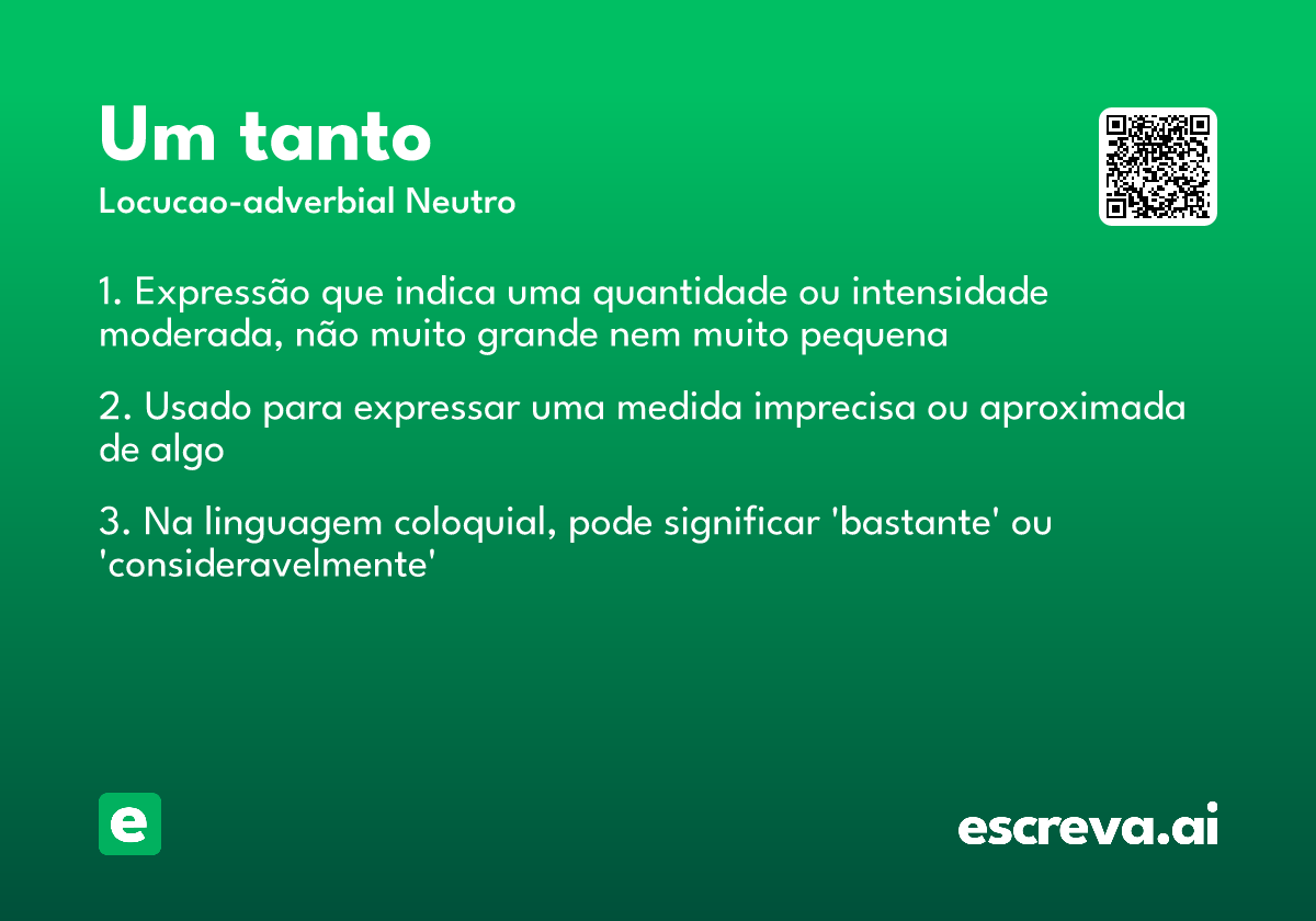 um tanto