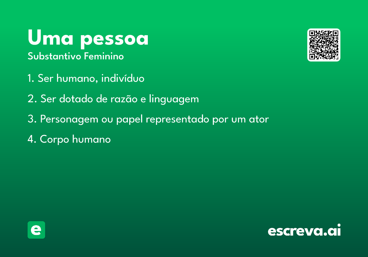 uma pessoa