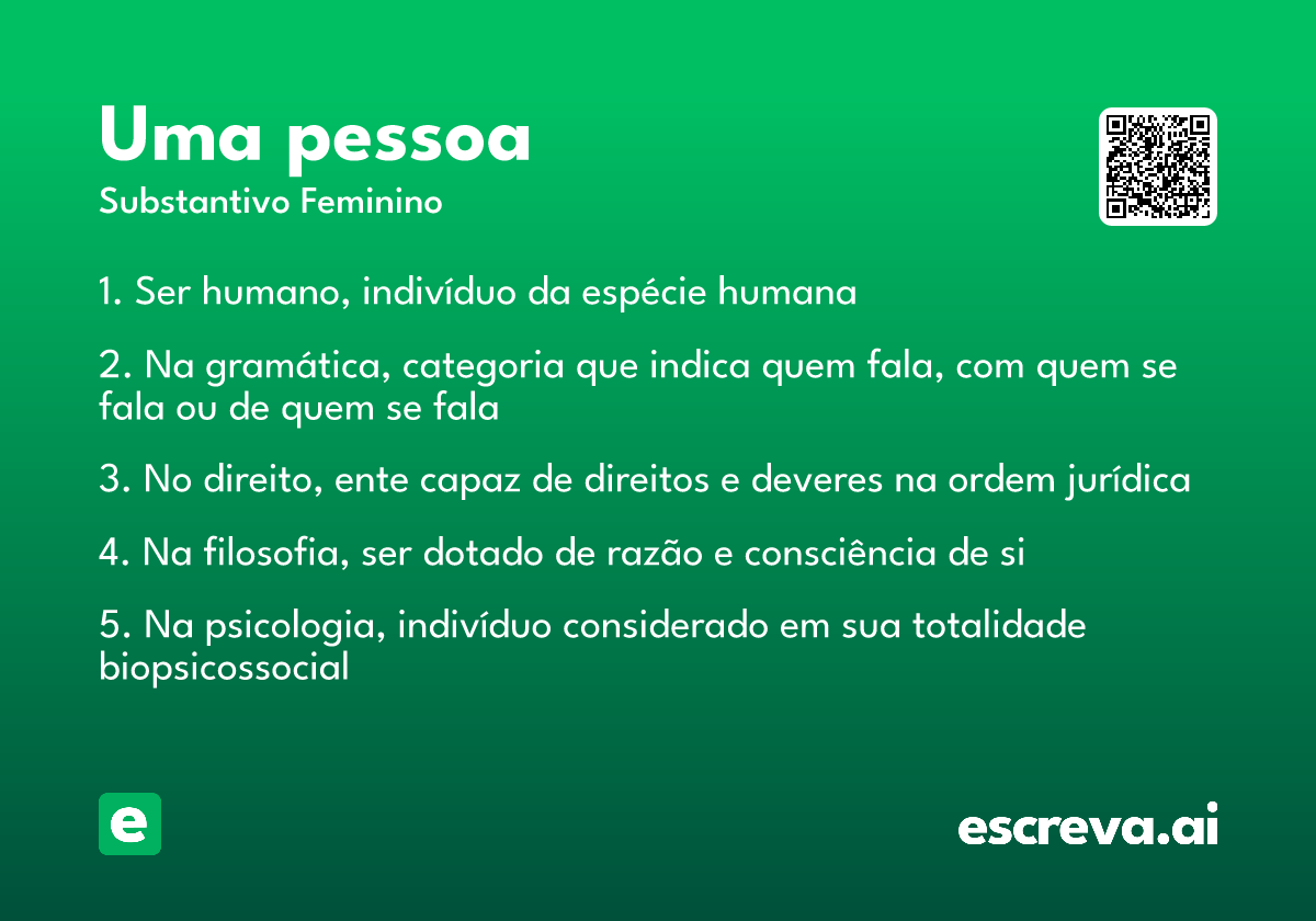 uma pessoa