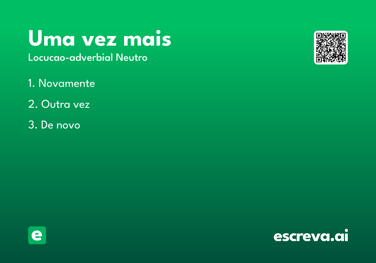 uma vez mais