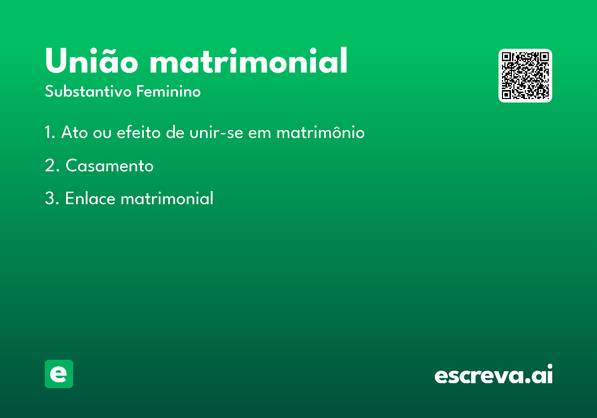 união matrimonial