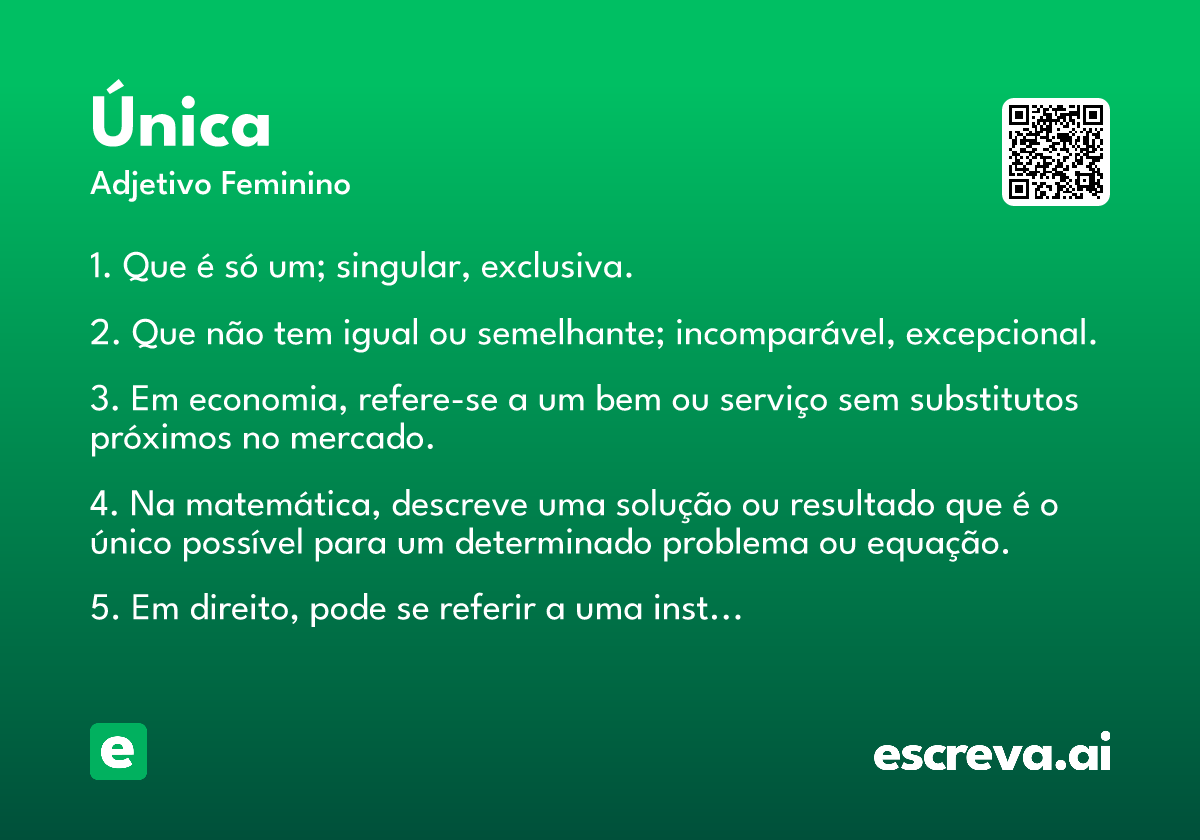 única