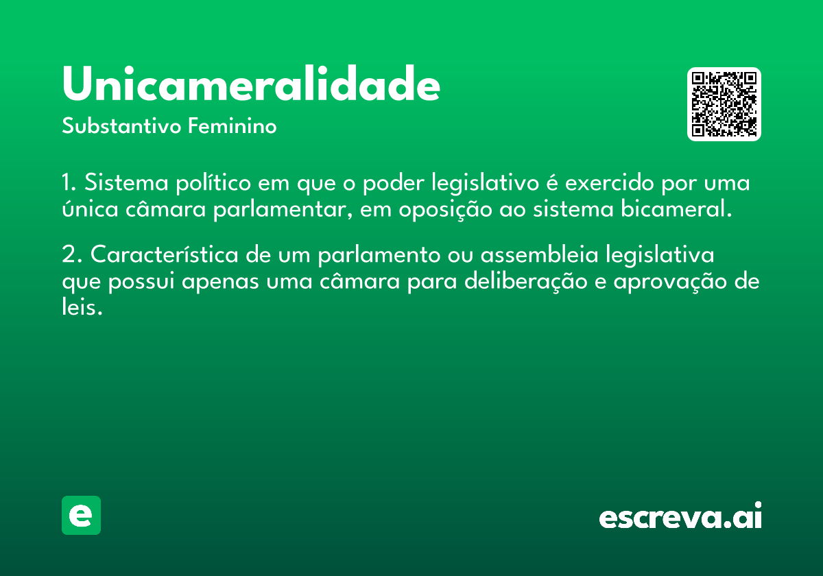 unicameralidade