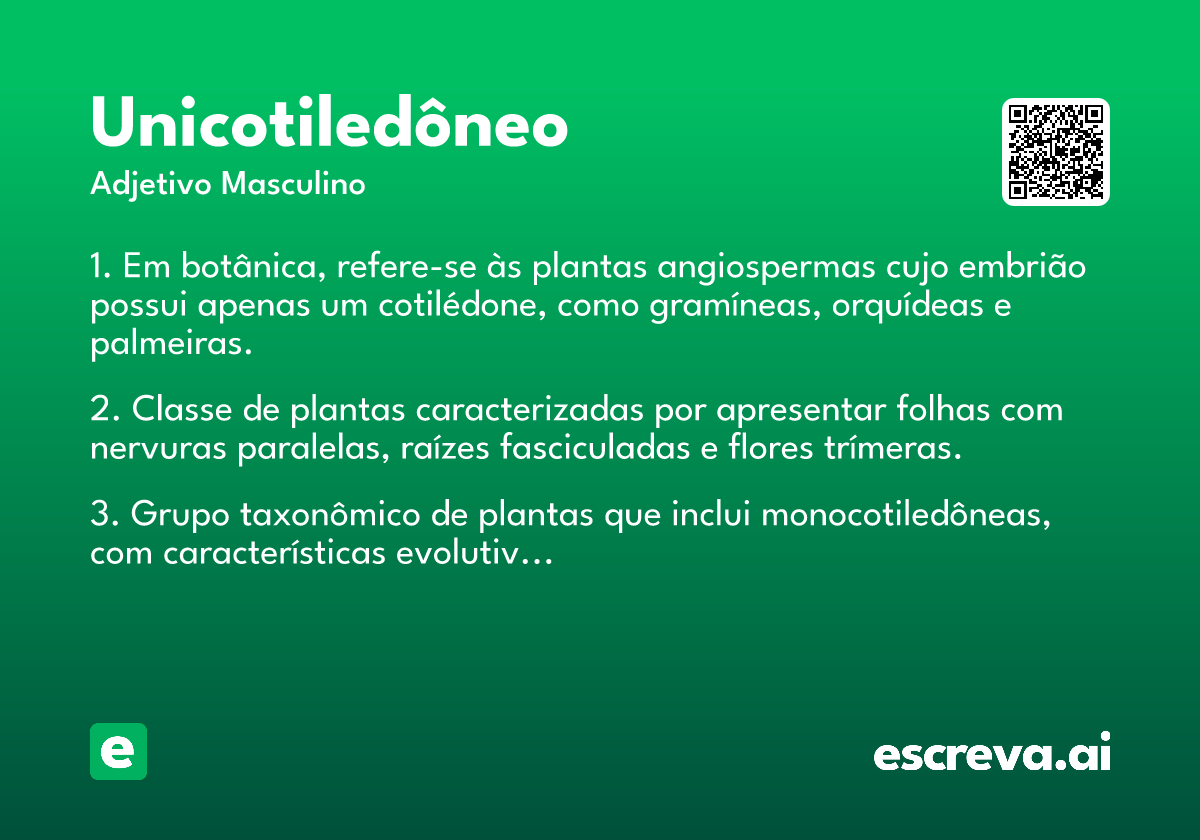 unicotiledôneo