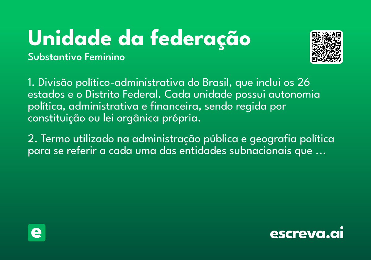 unidade da federação