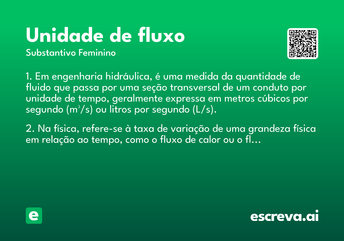 unidade de fluxo