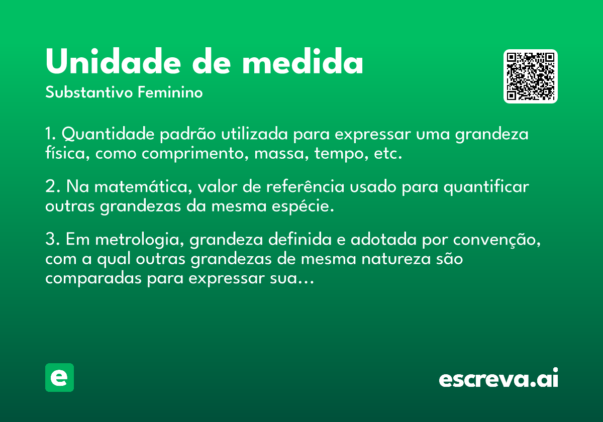 unidade de medida