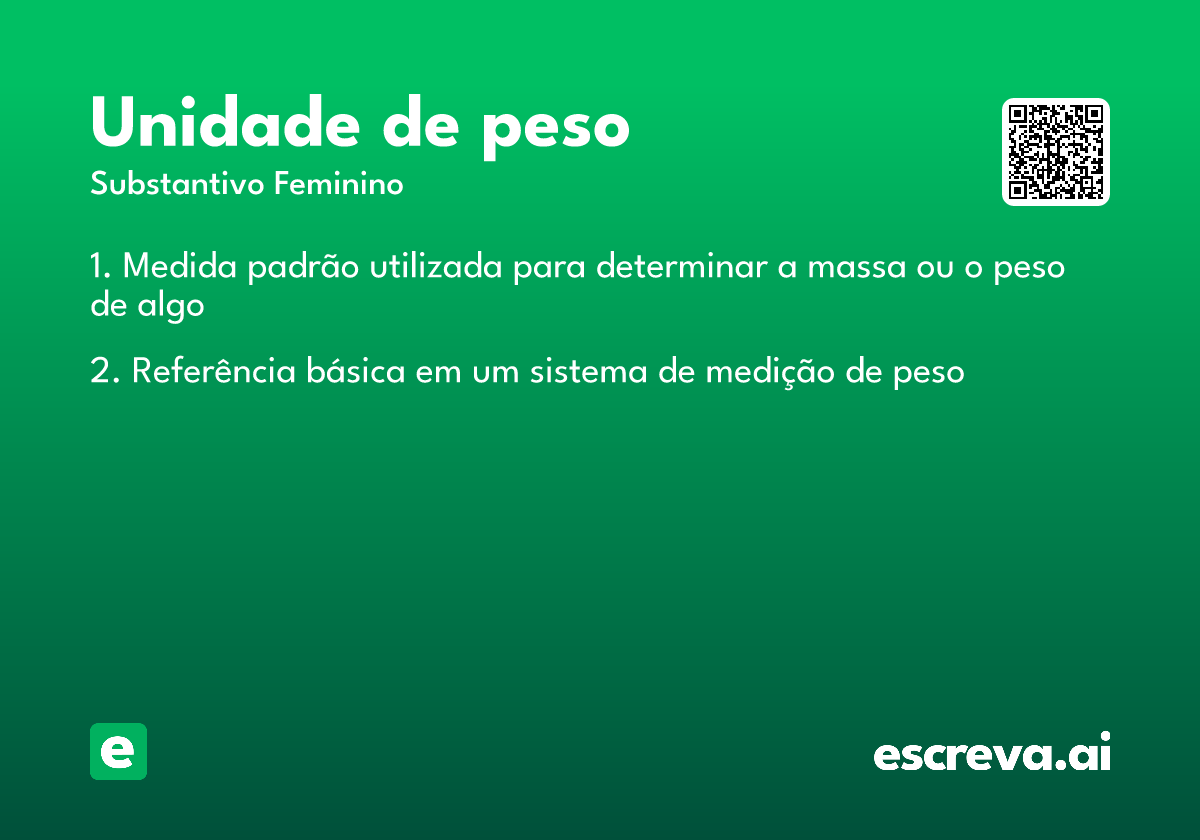 unidade de peso