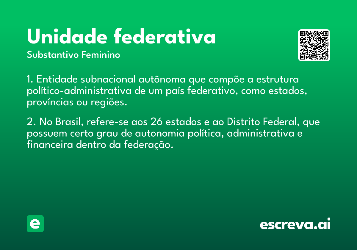 unidade federativa
