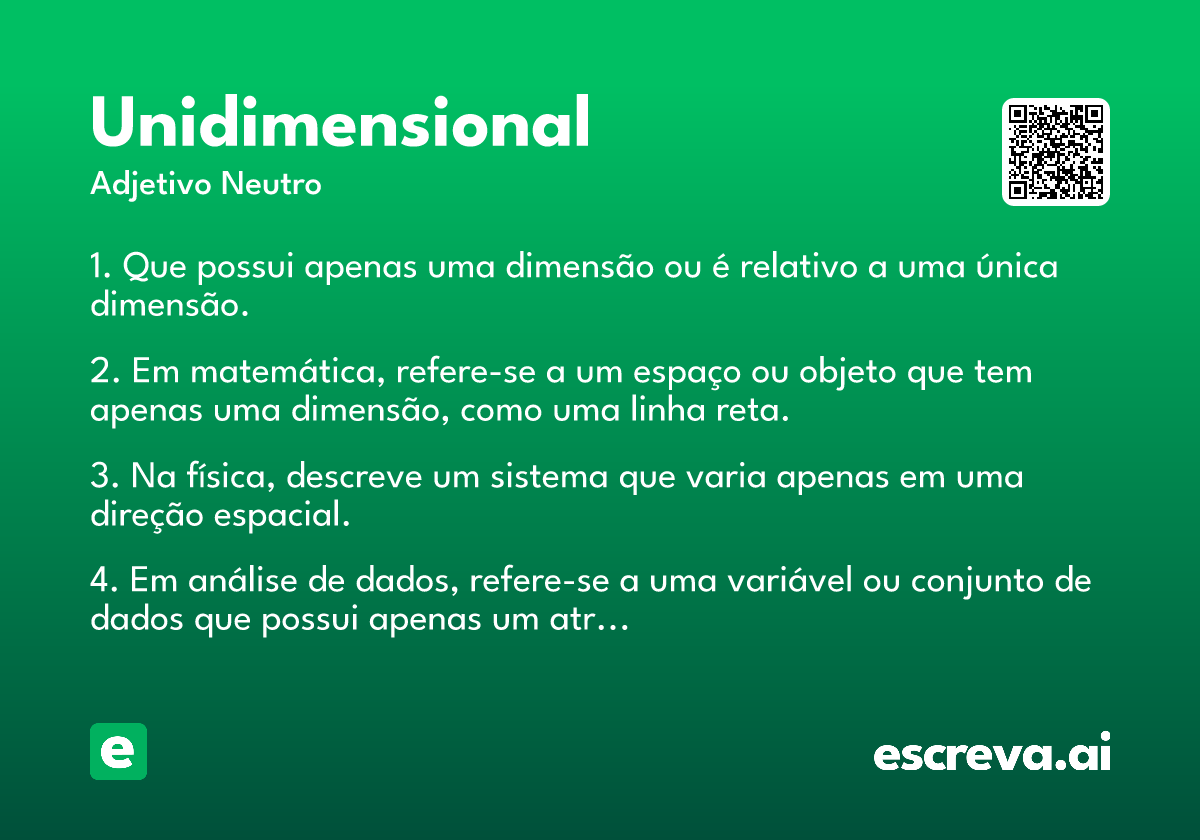 unidimensional
