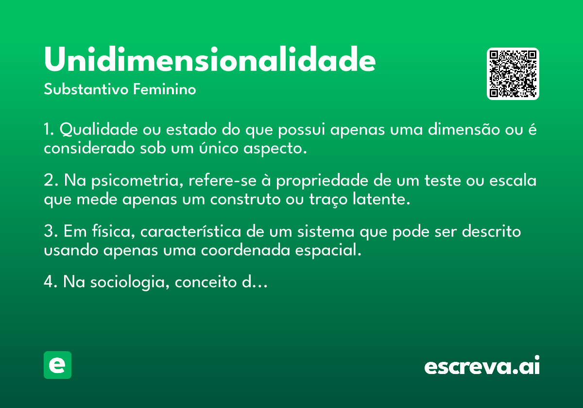 unidimensionalidade