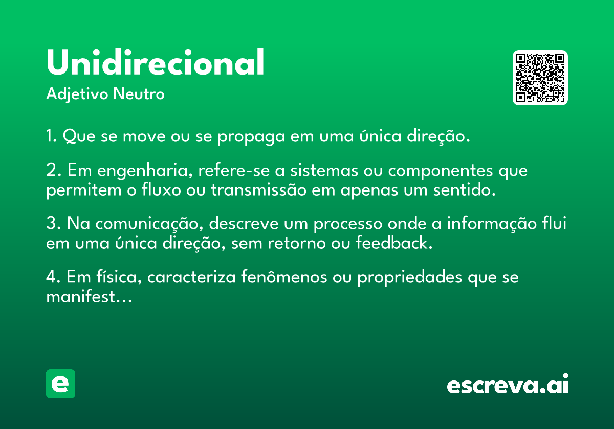unidirecional