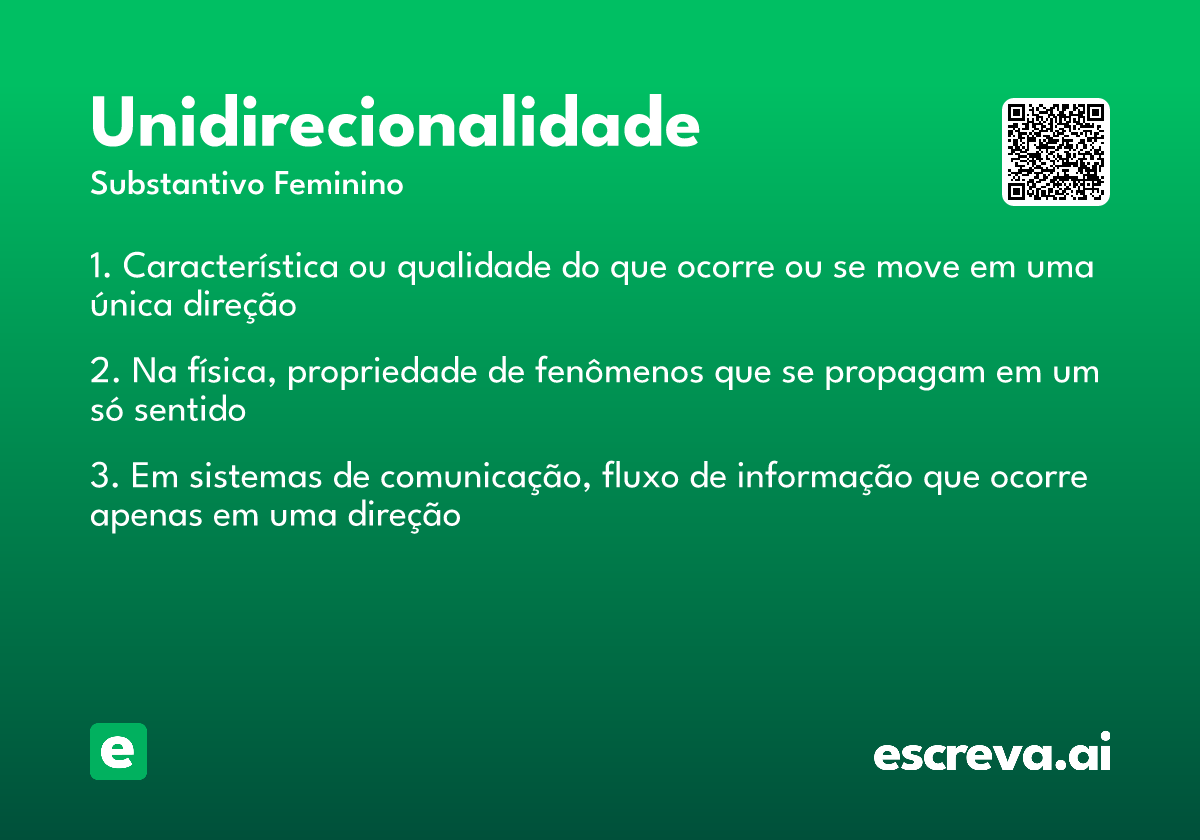 unidirecionalidade