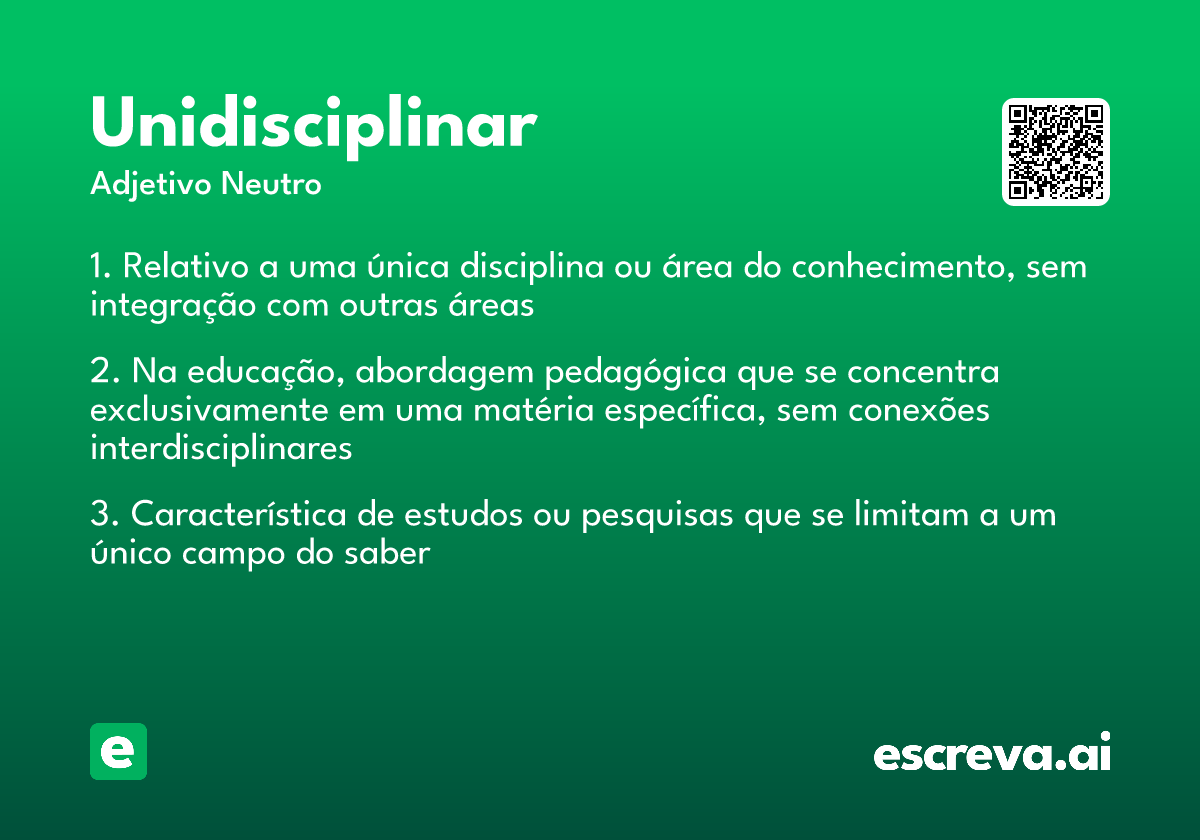 unidisciplinar