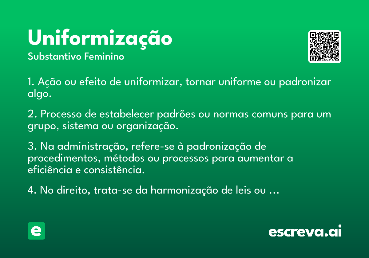 uniformização