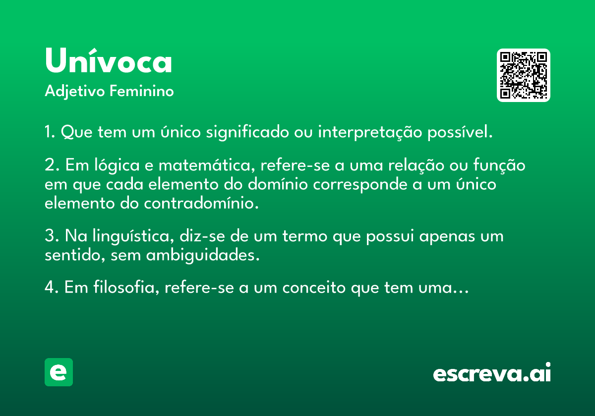 unívoca