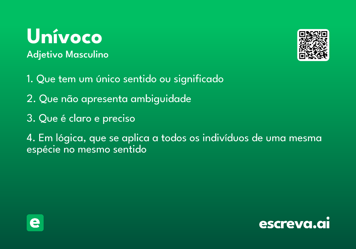 unívoco